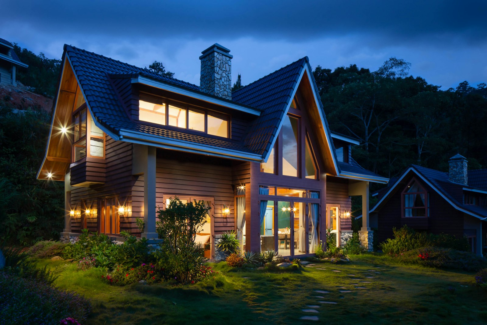 Modern residential home exterior with fresh siding and clean trim